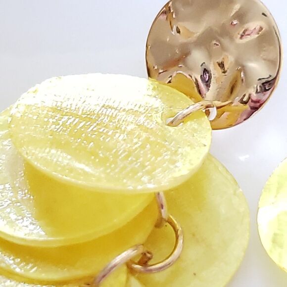 New! Zara Natural Shell Earrings - Picture 4 of 9